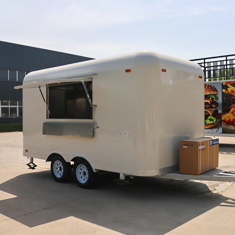 Coffee Van Equipment - 街中で利用可能な、設備が充実したカスタムフードトラック。ハンバーガー、アイスクリーム、ホットドッグ、コーヒー、バーベキューなどを提供する移動販売車。