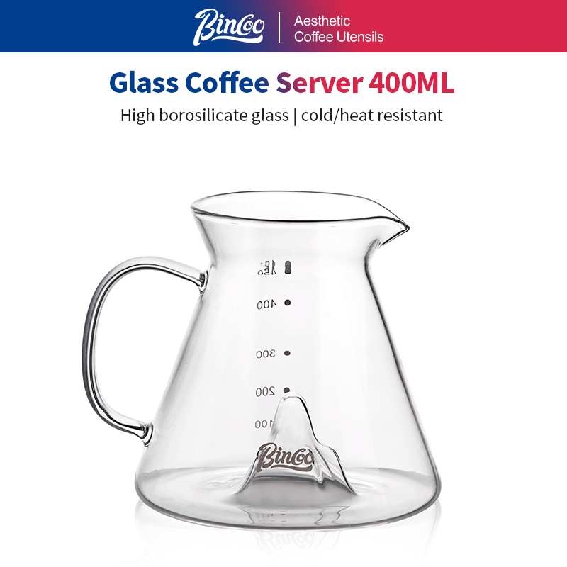 Coffee Equipment Pour Over - BINCOO ドリップコーヒーメーカーセット 450ml ガラス製シェアリングポット ファンネルドリップコーヒーメーカー ハンドブリューカップ