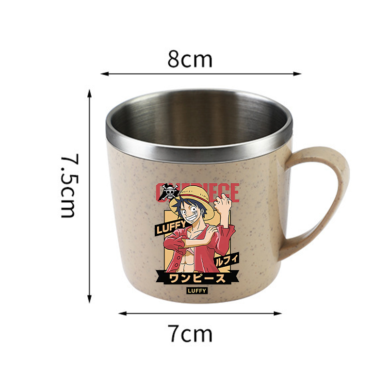 ワンピースウォーターカップ漫画アニメプリントステンレス鋼製ド - Espresso Shot Glass のレビューと価格